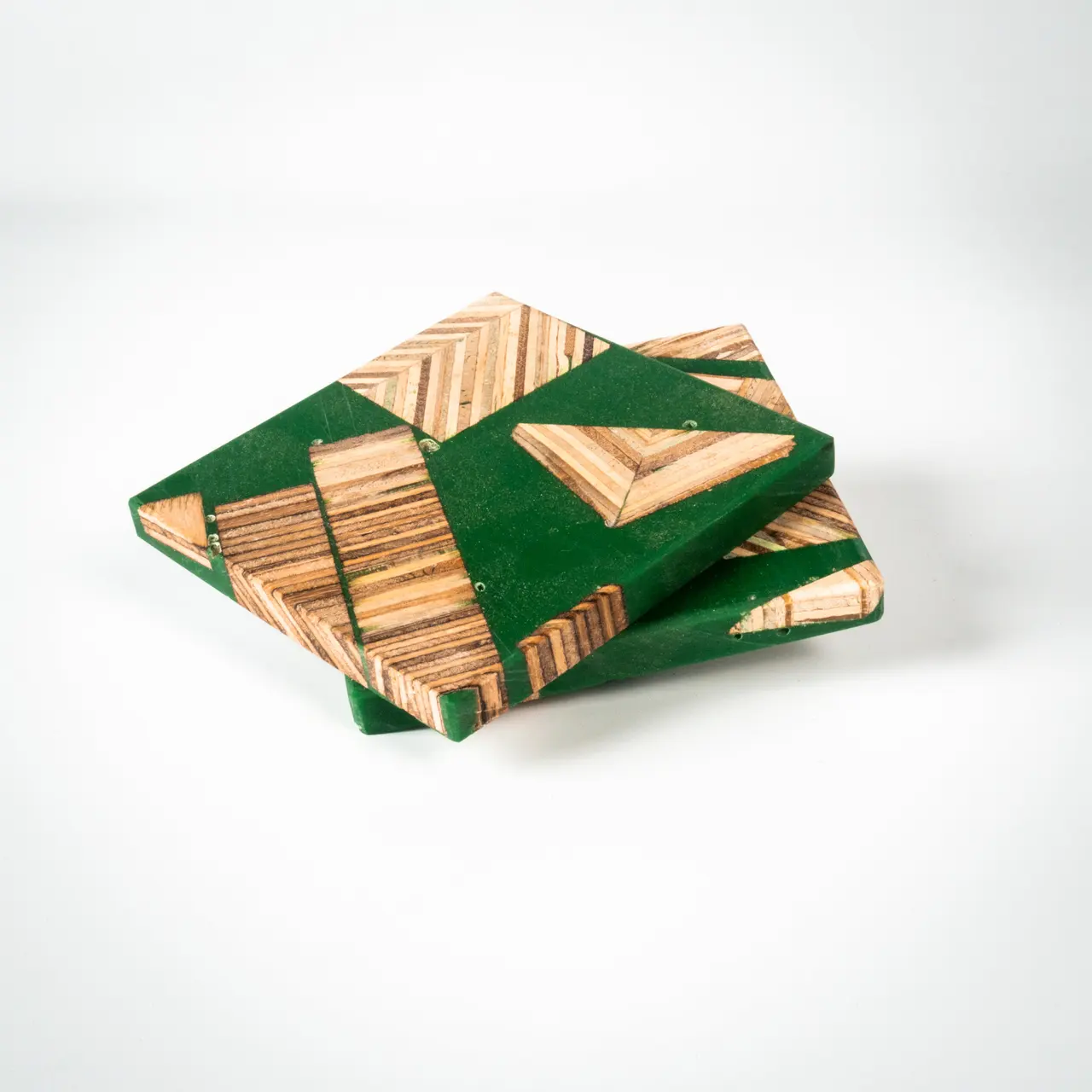 Rain Forest Terrazzo Reimagined Resin Coasters, accessories